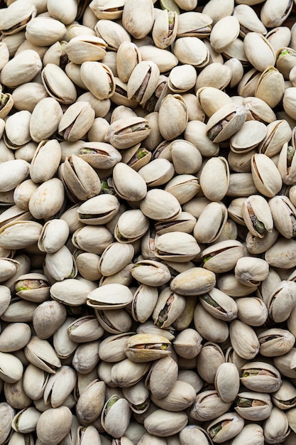 Fondo de pistachos orgánicos naturales puros pistachos nueces alimentación saludable