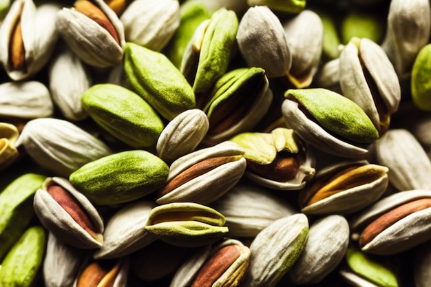 Fondo de pistachos El pistacho es una proteína vegetariana saludable comida nutritiva generativa ai