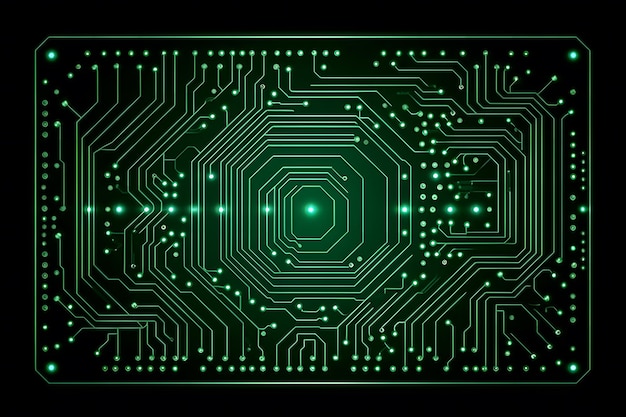 Fondo de placa de circuito electrónico de alta tecnología red neuronal ai generado