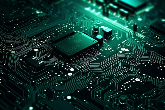 Un fondo de placa de circuito Generativo Ai