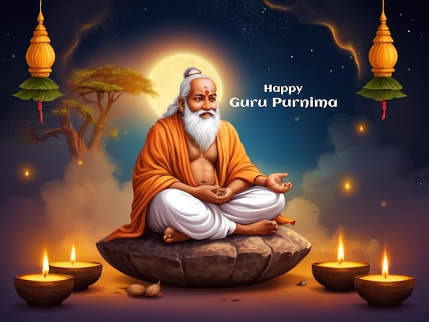 Foto fondo plano para el guru purnima