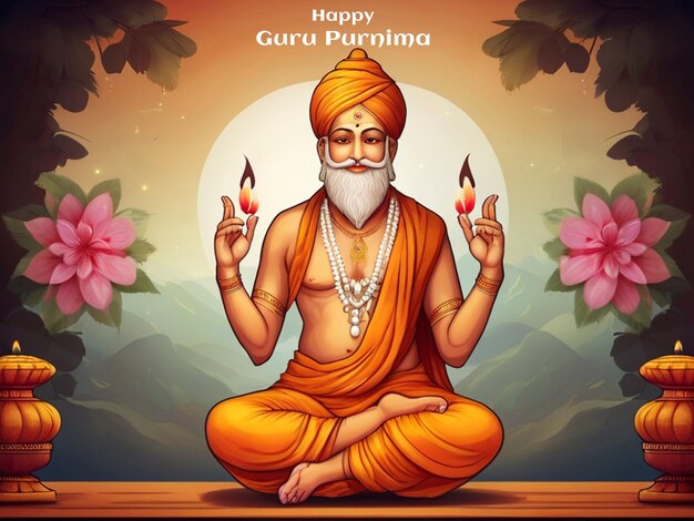 Foto fondo plano para el guru purnima