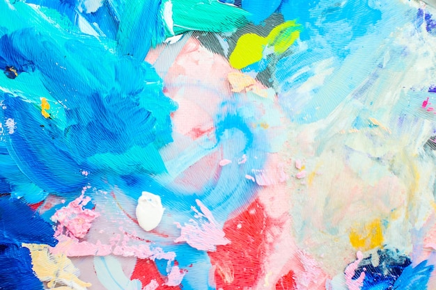 Fondo plano de pincel de arte de trazos de pintura acrílica abstracta