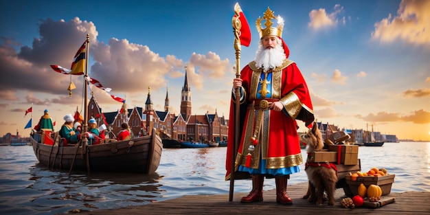 Fondo plano de Sinterklaas