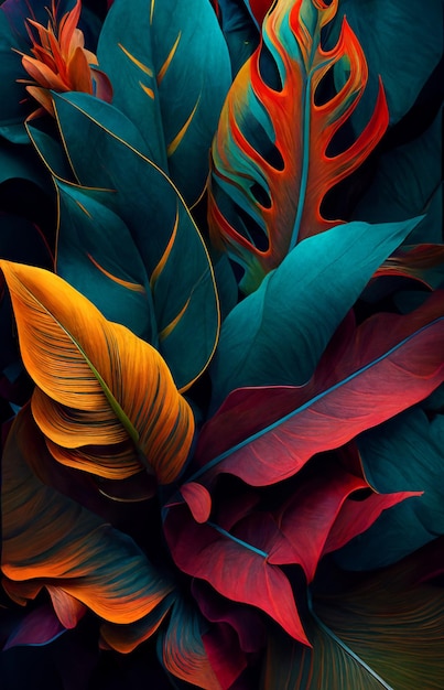 Fondo con plantas exóticas