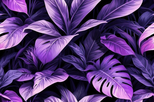 Fondo de plantas tropicales estado de ánimo violeta