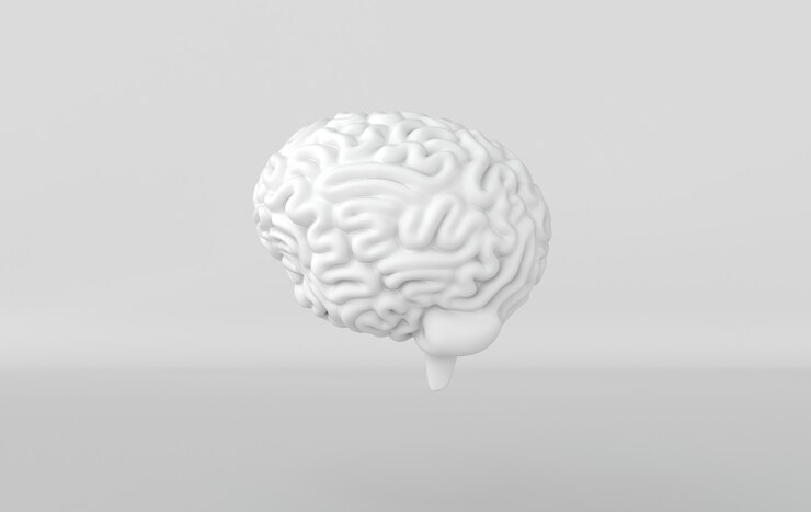 Fondo de plantilla de ilustración de representación de cerebro 3D