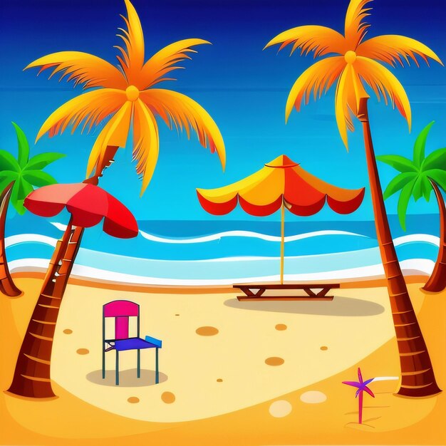 Foto fondo de playa adecuado para animación