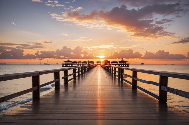 El fondo de la playa al atardecer