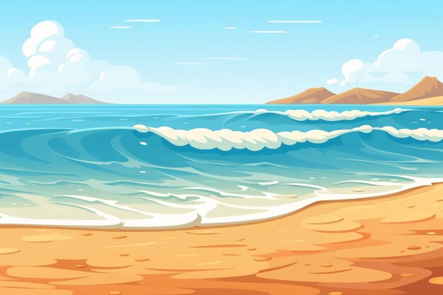 Fondo de playa con olas