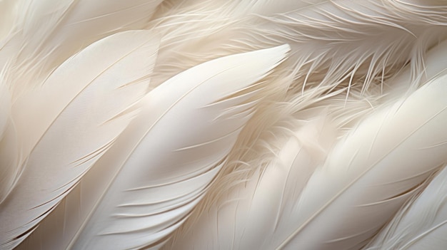 Fondo de plumas blancas de primer plano para la paz, la espiritualidad, la religión y la esperanza