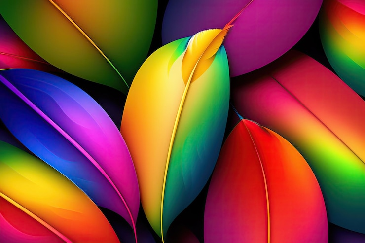 Foto fondo de plumas multicolores