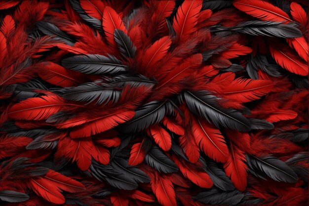 Fondo de plumas rojas y negras papel tapiz de plumas coloridas fondo de  plumas textura de plumas esponjosas patrón de plumas textura de plumas  textura de piel ai generativo