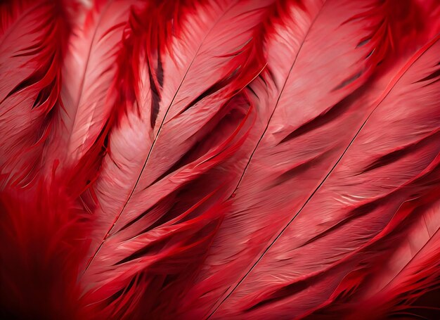 Foto fondo de plumas rojas papel tapiz de plumas fondo de plumas esponjosas textura de plumas