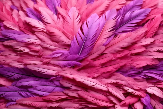 Foto fondo de plumas rosadas fondo de pantalla de plumas fondo de plumas textura de plumas esponjosas patrón de plumas textura de plumas textura de piel ai generativo