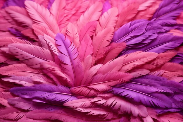 Foto fondo de plumas rosadas fondo de pantalla de plumas fondo de plumas textura de plumas esponjosas patrón de plumas textura de plumas textura de piel ai generativo