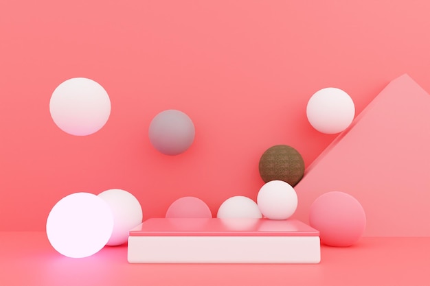 Fondo de podio de renderizado 3d de alta calidad