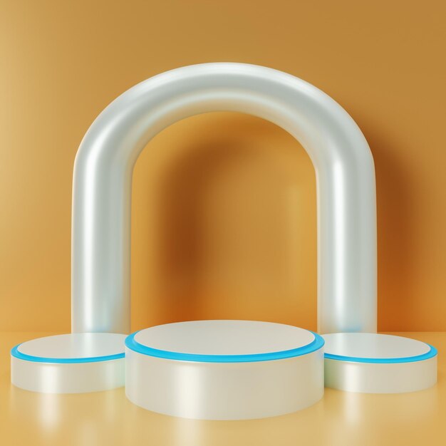 Fondo de podio de renderizado 3D para presentación de productos
