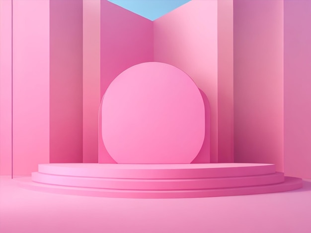 fondo de podio rosa para anuncio de producto