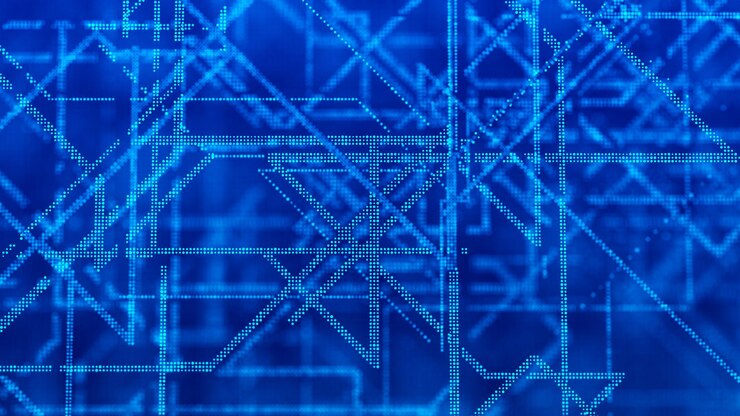 Foto fondo poligonal abstracto con puntos y líneas de conexión fondo de tecnología de conexión
