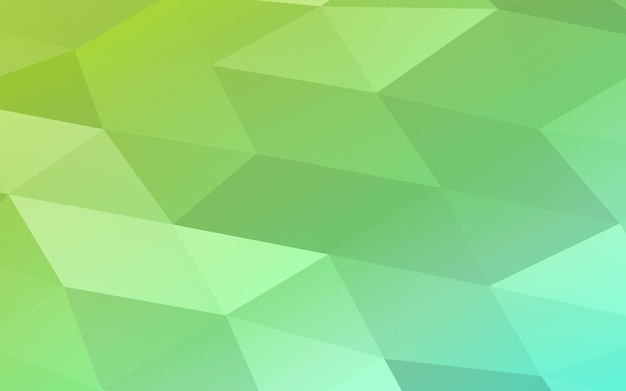 Fondo poligonal abstracto verde brillante con textura geométrica en vector