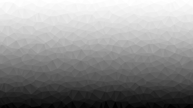 Fondo de polígono con gradación negra, gris y blanca