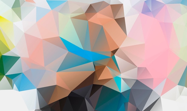fondo de polígono irregular abstracto con un patrón de triángulo en multicolor completo - baja poli