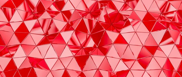 Fondo con polígonos triangulares en color rojo.
