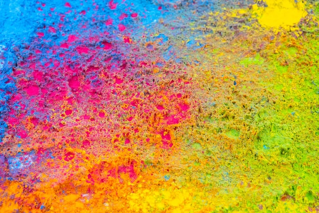 Fondo de polvo de color holi Textura tradicional de pintura holi