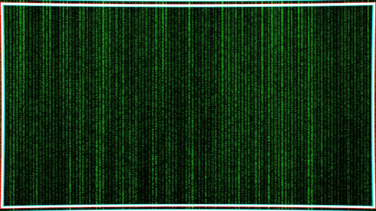 Foto fondo de postal de matriz de computadora