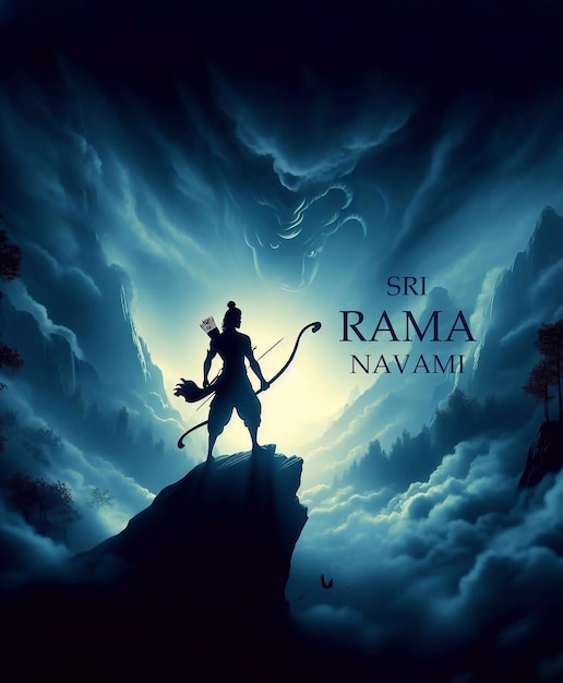 El fondo del póster de Rama navami