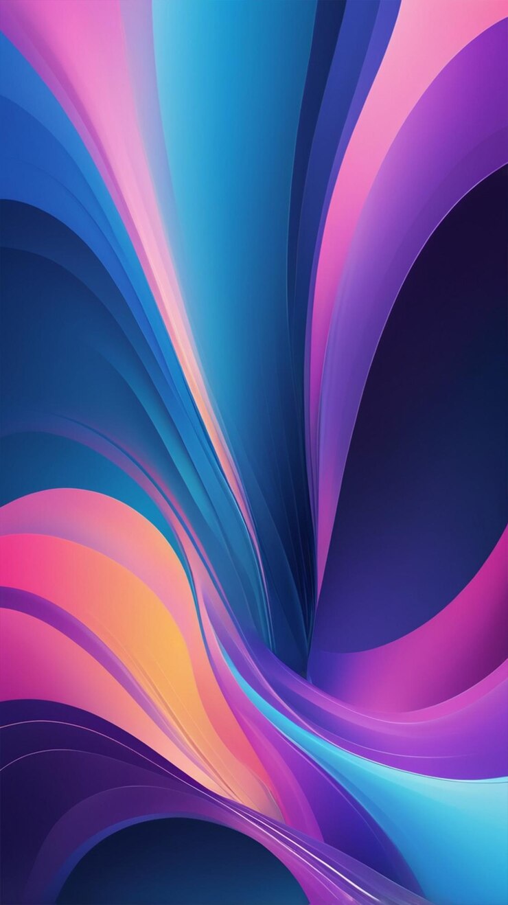 fondo de póster temático abstracto con colores vibrantes que se centran en formas fluidas y líneas dinámicas