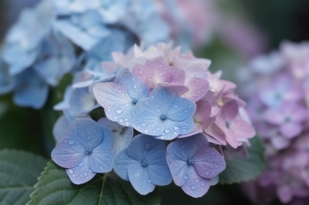 Fondo de primavera aireado azul delicado con árbol de flor de cerezo