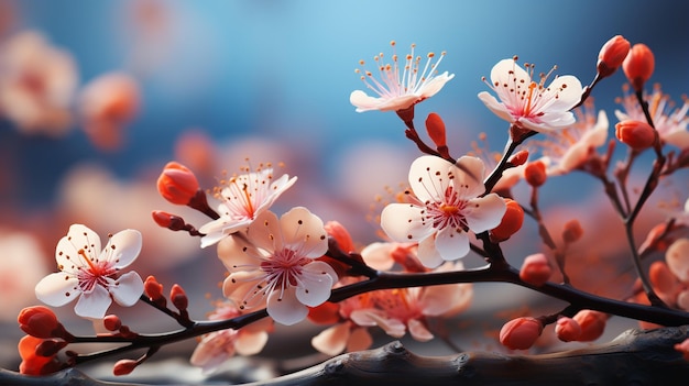 Fondo de primavera borrosa realista