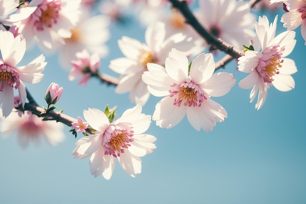 fondo de primavera borroso realista