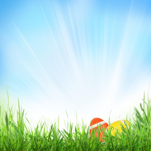 Fondo de primavera soleado de Pascua