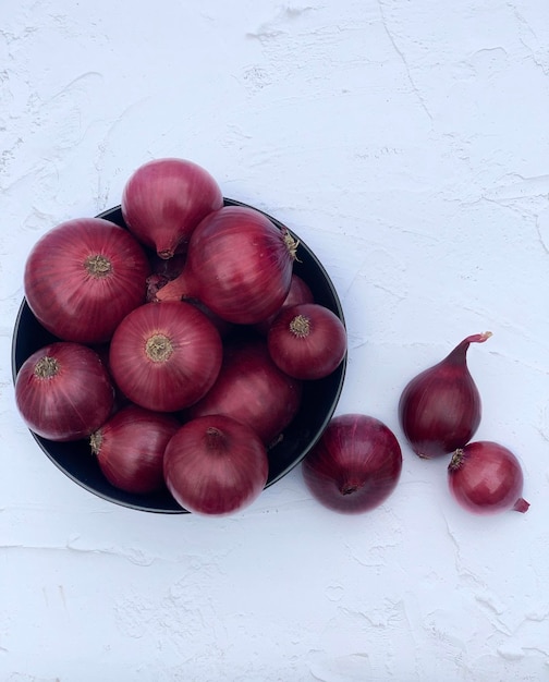 fondo de primer plano de cebolla roja.