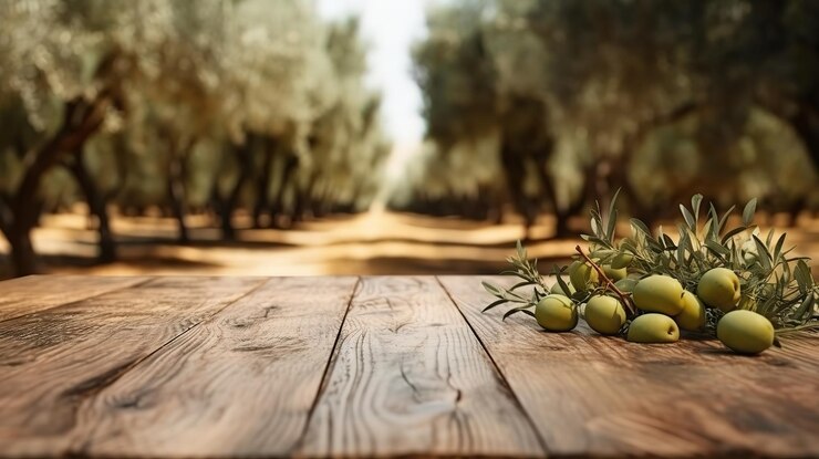 Fondo de producto de comida rústica de verano Generativo Ai