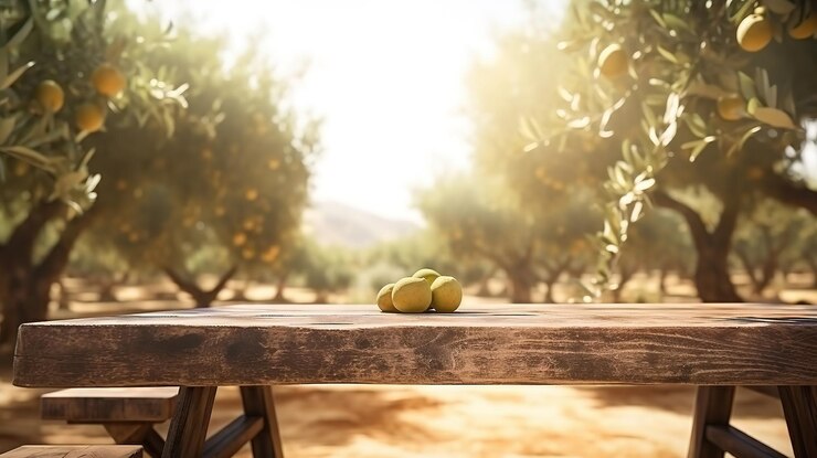 Fondo de producto de comida rústica de verano Generativo Ai