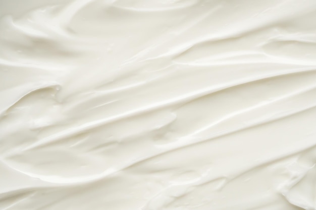 Fondo de producto cosmético de textura de crema para cuidado de la piel de belleza de loción blanca