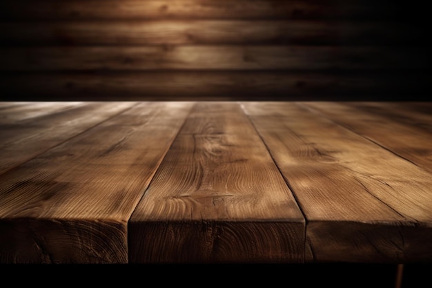 Foto fondo del producto de mesa de madera