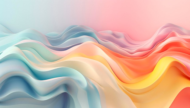 Fondo profesional con diferentes formas en colores pastel Waves