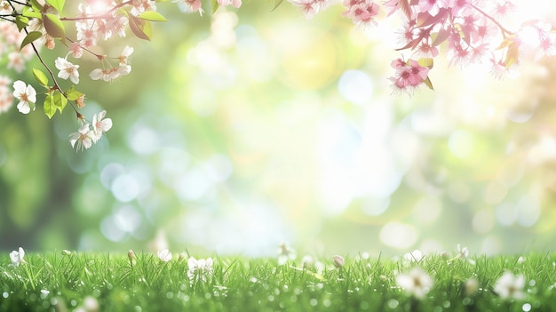 Fondo profesional de primavera y verano Para presentaciones y exhibiciones de productos El lugar para el texto la inscripción