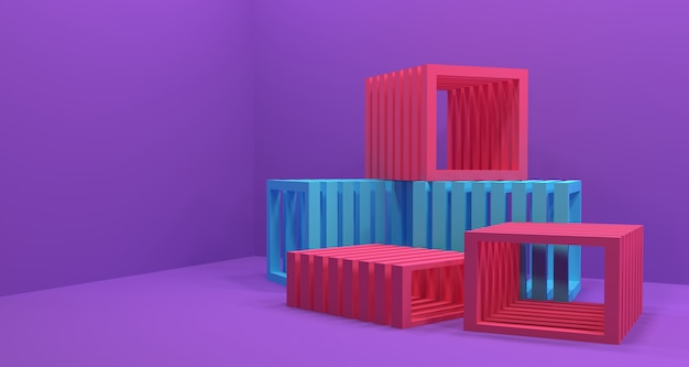 Fondo de profundidad 3D de geometría