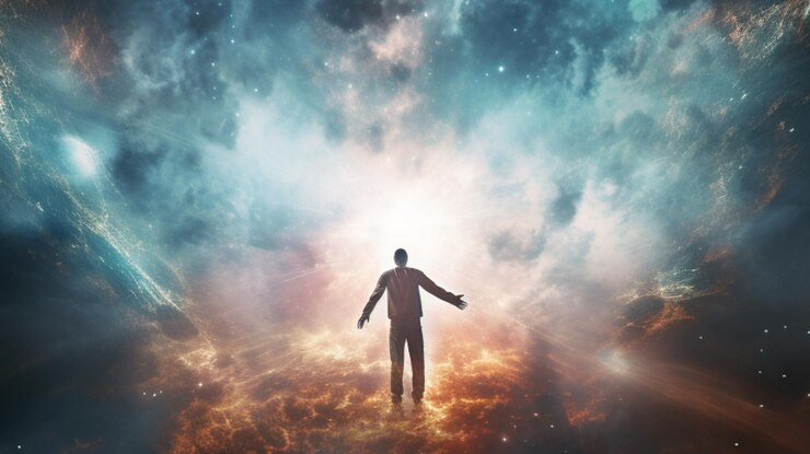 Foto fondo de la proyección astral de la nebulosa