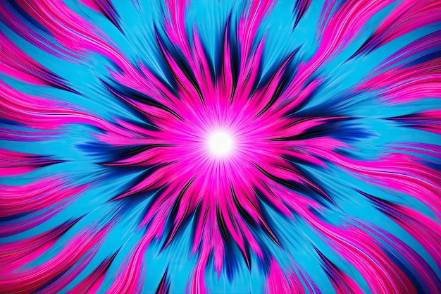 Fondo psicodélico con imágenes de color rosa intenso y azul