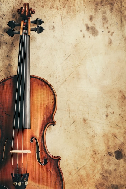 Fondo publicitario de un concierto de violín con espacio para copiar
