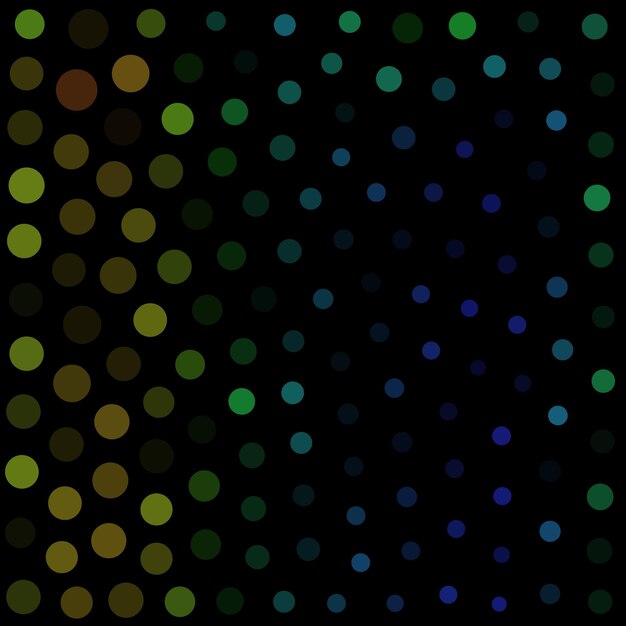 Un fondo de puntos y círculos de múltiples tamaños Degradado y múltiples colores