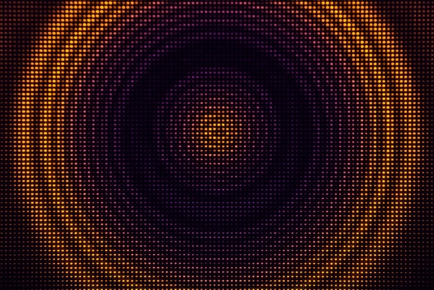 Fondo Puntos Luz Abstracta Naranja Púrpura Círculo Onda Pantalla LED Desenfocado