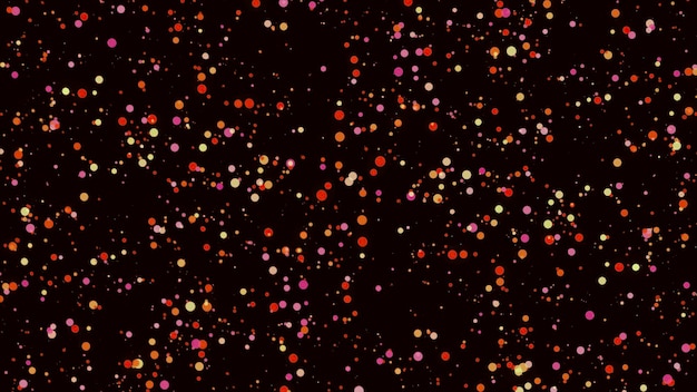 Fondo de puntos en movimiento en colores navideños animación hermosos puntos coloridos se mueven aleatoriamente